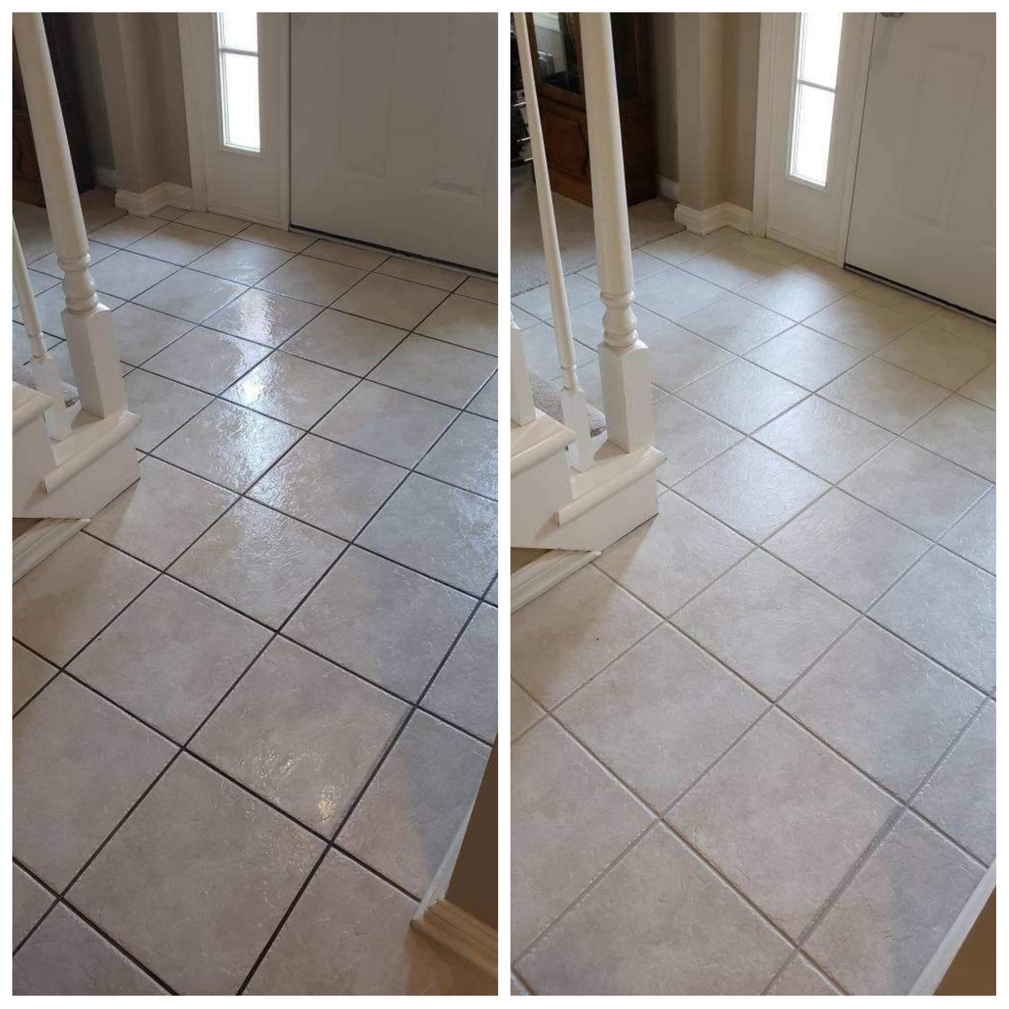 tile and grout cleaning and sealing before and after in Brentwood CA